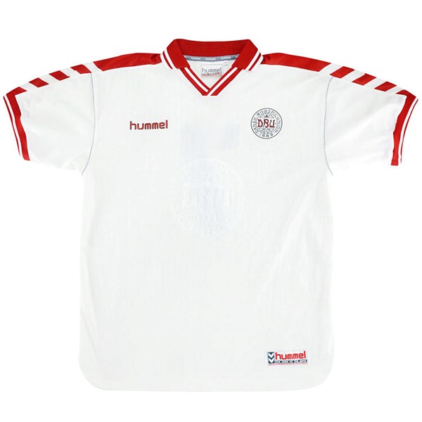 Camiseta Dinamarca 2ª Retro 1998 Blanco